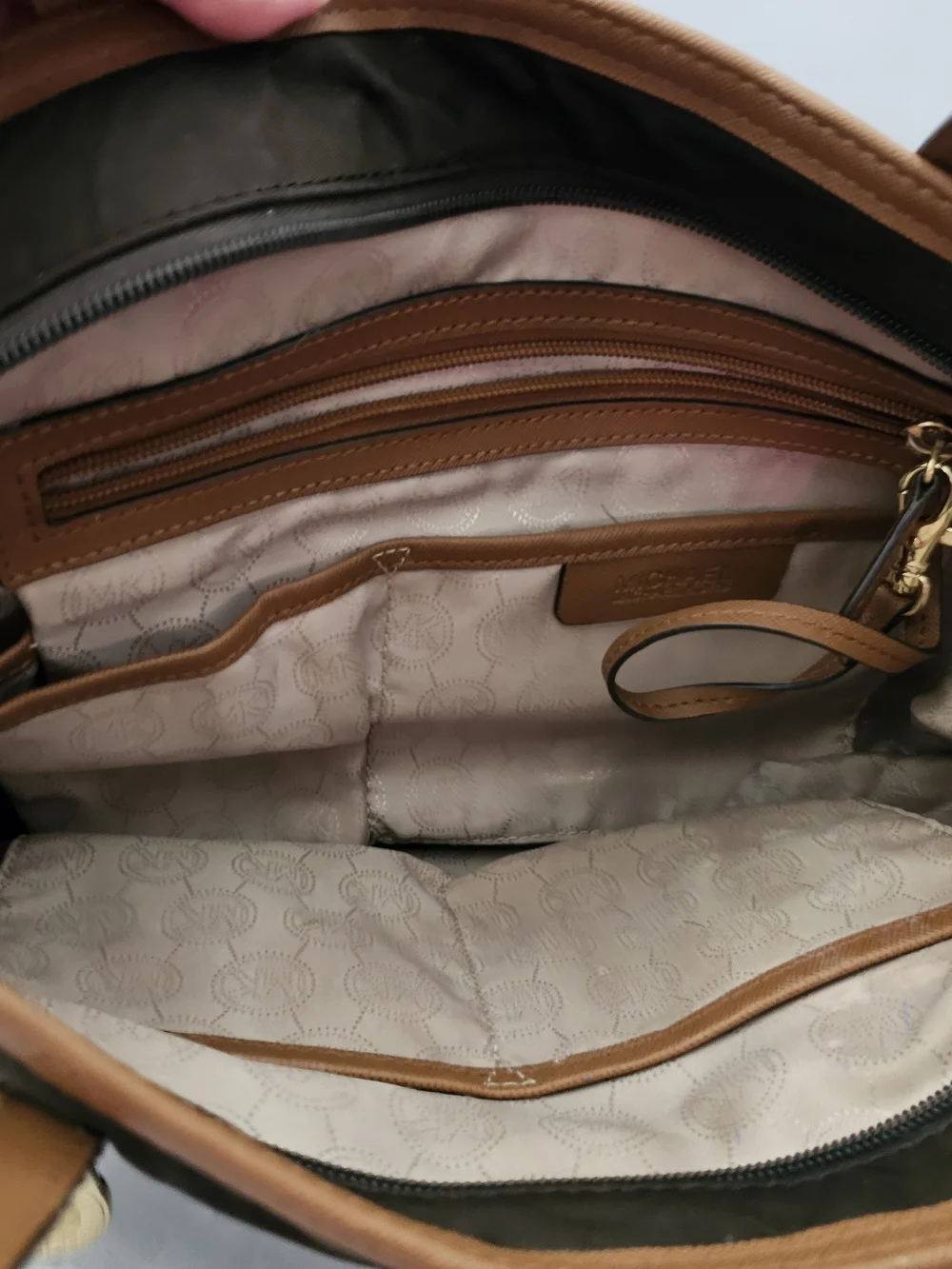 Michael Kors Kempton Brown and Tan Tote Bag